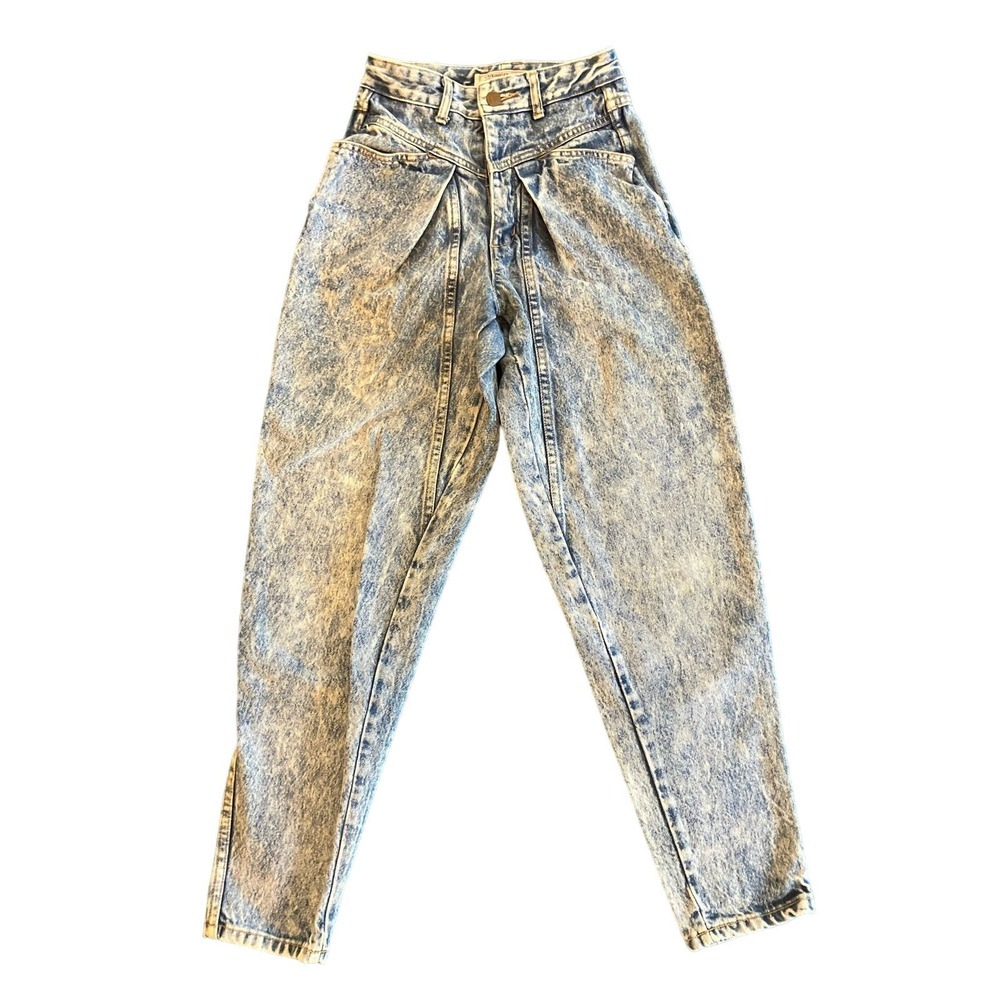 Vintage Guess High Waisted Balloon Leg Tapered 90s Mom Jeans Acid Wash Size 26